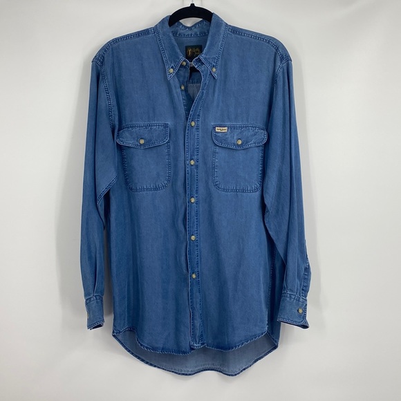 Bobby Jones Blue Button Up Long Sleeve Men’s Shirt